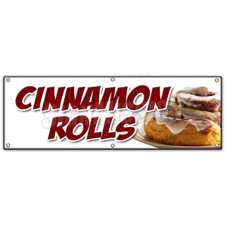 Signmission CINNAMON ROLLS BANNER SIGN fresh baked bakery still warm homemade hot B-72 Cinnamon Rolls